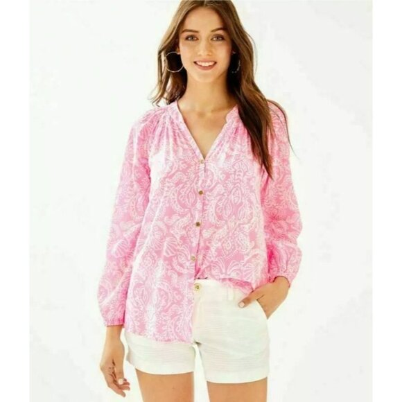 Lilly Pulitzer Button Front Elsa Top Size small - Picture 1 of 7
